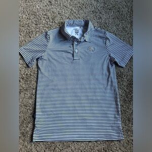 Garb Golf Polo Shirt Youth Golf Club Medium Blue Stripes